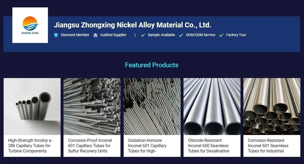 0.5mm-6mm Od Monel 400 Capillary Tubes - Custom Lengths &amp; Wall Thickness